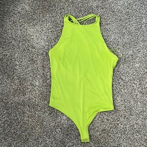 Lime Crossback Bodysuit
